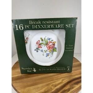 NOS‎ 16 Piece Dinnerware Set Arcopal France "Provincal" Break Resistance
